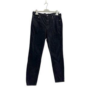 Gap 1969  Always Skinny High Rise Corduroy Pants,  Size 31S (Short), True Black